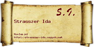 Strasszer Ida névjegykártya