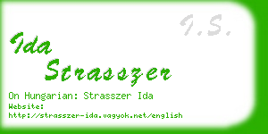 ida strasszer business card